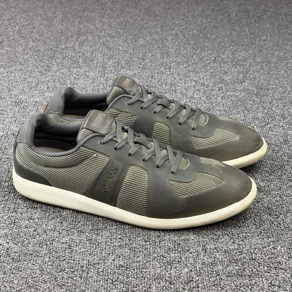 SWIMS Luca Sneakers Green Gray Mesh Water-Friendly Casual Shoes Men's Size 9